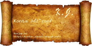 Konta József névjegykártya
